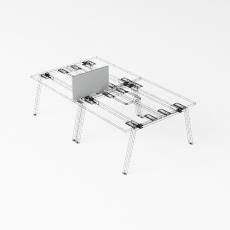 Экран настольный торцевой промежуточный меламиновый 700х18х400 UDSMLI070 крепеж алюминий Strike