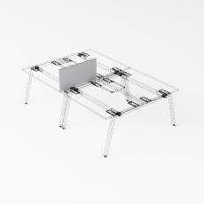 Экран настольный торцевой промежуточный меламиновый 800х18х400 UDSMLI080 крепеж алюминий Strike