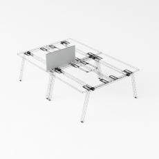 Экран настольный торцевой промежуточный меламиновый 800х18х400 UDSMLI080 крепеж белый Strike