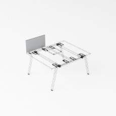 Экран настольный торцевой финальный меламиновый 700х18х400 UDSMLF070 крепеж алюминий Strike