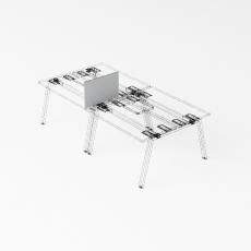 Экран настольный торцевой промежуточный меламиновый 600х18х400 UDSMLI060 крепеж белый Strike